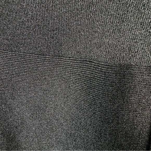 Tahari Women’s Black Metallic Open Front Long Sleeve Shawl Cardigan, Size M - Picture 9 of 11